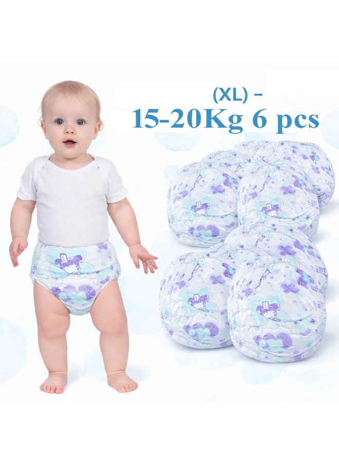سيفي بيبي حفاضات أطفال مقاس XL (15-20 كجم) ناعمة ومريحة  6 قطع - Image 1